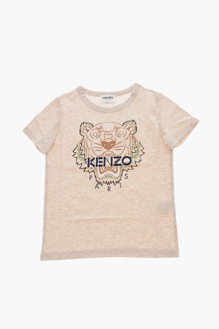T-shirt Girocollo con Stampa Tiger Crest