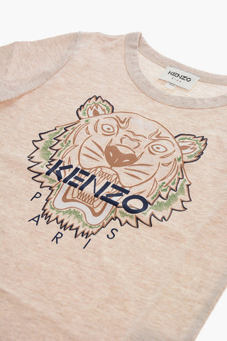 T-shirt Girocollo con Stampa Tiger Crest