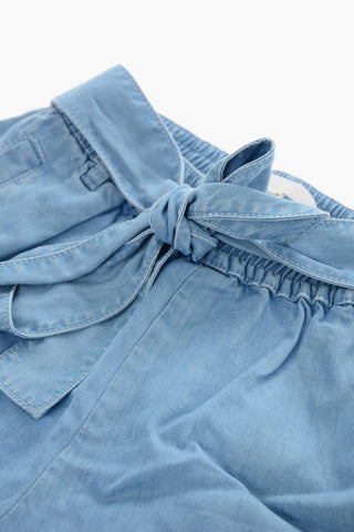 Shorts a Tinta Unita con Fiocco Frontale