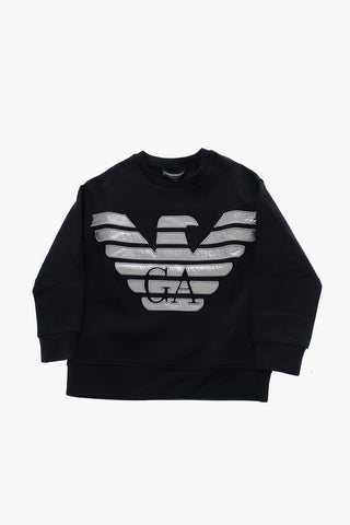 EMPORIO Felpa Girocollo con Logo Argentato