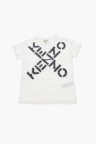 T-shirt Girocollo con Stampa Logo Frontale