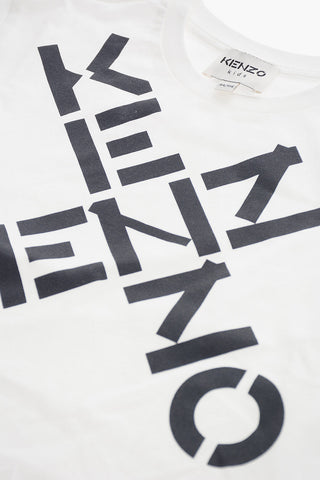 T-shirt Girocollo con Stampa Logo Frontale