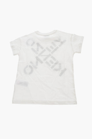 T-shirt Girocollo con Stampa Logo Frontale