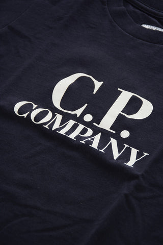 T-shirt Girocollo con Logo Frontale