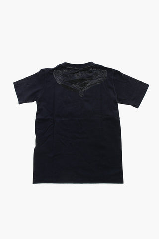 T-shirt Girocollo con Logo Frontale