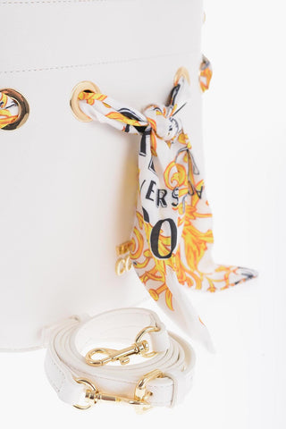 JEANS COUTURE Borsa a Secchiello in Ecopelle con Foulard Decorativo 