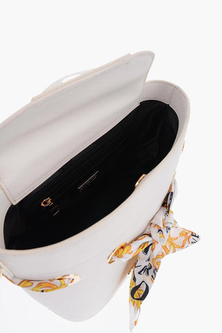 JEANS COUTURE Borsa a Secchiello in Ecopelle con Foulard Decorativo 