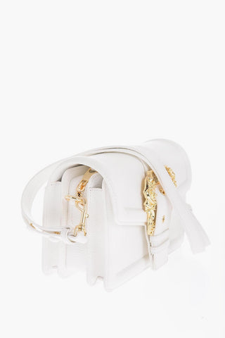 JEANS COUTURE Faux Leather Shoulder Bag with Maxi Golden Buckle