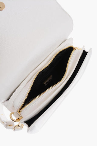 JEANS COUTURE Faux Leather Shoulder Bag with Maxi Golden Buckle