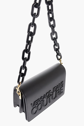  JEANS COUTURE Borsa a Spalla in Ecopelle con Logo in Rilievo 
