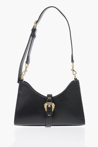 JEANS COUTURE Faux Leather Shoulder Bag with Golden Details