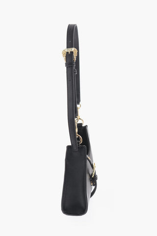  JEANS COUTURE Faux Leather Shoulder Bag with Golden Details