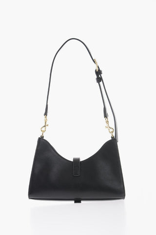  JEANS COUTURE Faux Leather Shoulder Bag with Golden Details