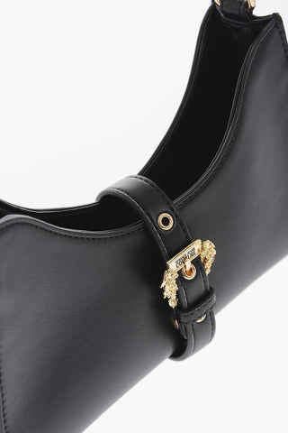  JEANS COUTURE Faux Leather Shoulder Bag with Golden Details