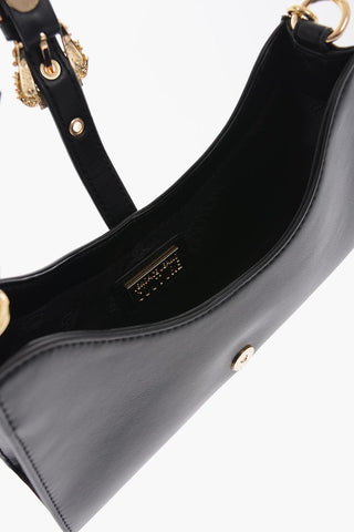  JEANS COUTURE Faux Leather Shoulder Bag with Golden Details