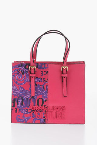  JEANS COUTURE Baroque Motif Tote Bag with Embossed Logo 