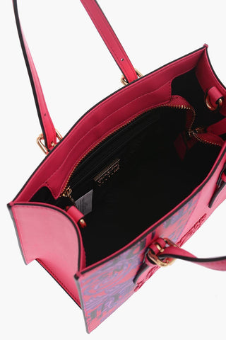  JEANS COUTURE Baroque Motif Tote Bag with Embossed Logo 