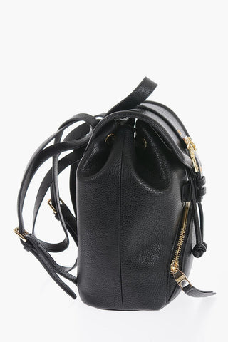  JEANS COUTURE Faux Leather Backpack with Golden Buckle 