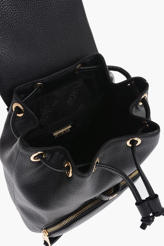  JEANS COUTURE Faux Leather Backpack with Golden Buckle 