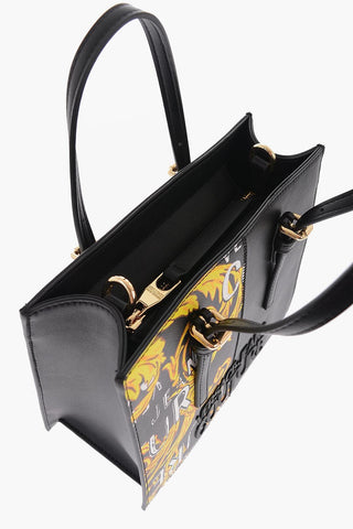JEANS COUTURE Baroque Motif Tote Bag with Embossed Logo