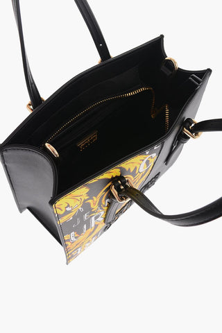 JEANS COUTURE Baroque Motif Tote Bag with Embossed Logo