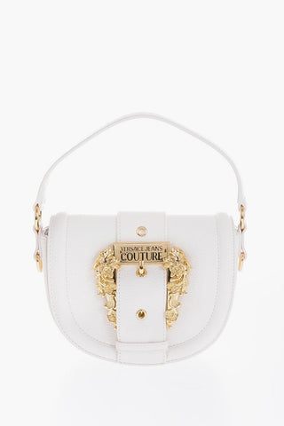 JEANS COUTURE Texured Faux-leather bag with Embellishment Maxi Golden Buckle