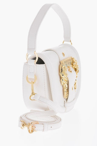 JEANS COUTURE Texured Faux-leather bag with Embellishment Maxi Golden Buckle