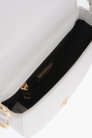 JEANS COUTURE Texured Faux-leather bag with Embellishment Maxi Golden Buckle
