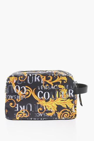 JEANS COUTURE Necessarie in Motivo Barocco e Logo in Rilievo