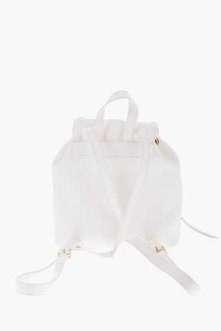 JEANS COUTURE Faux Leather Backpack with Golden Buckle