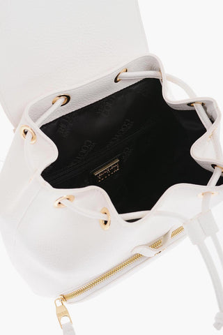 JEANS COUTURE Faux Leather Backpack with Golden Buckle