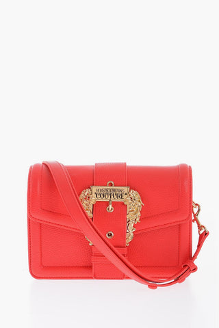 JEANS COUTURE Faux Leather Shoulder Bag with Golden Buckle