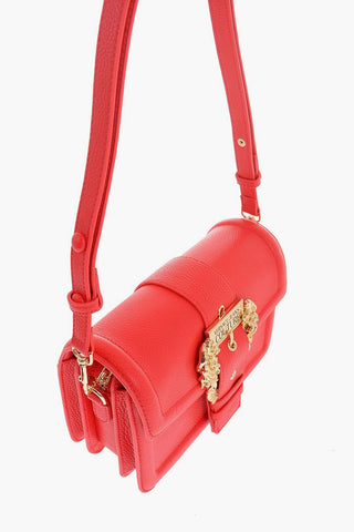 JEANS COUTURE Faux Leather Shoulder Bag with Golden Buckle