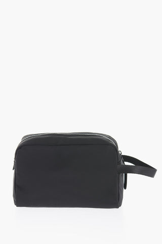 JEANS COUTURE Solid Color Necessaire with Embossed Logo