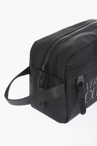 JEANS COUTURE Solid Color Necessaire with Embossed Logo