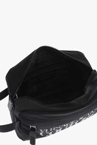 JEANS COUTURE Solid Color Necessaire with Embossed Logo