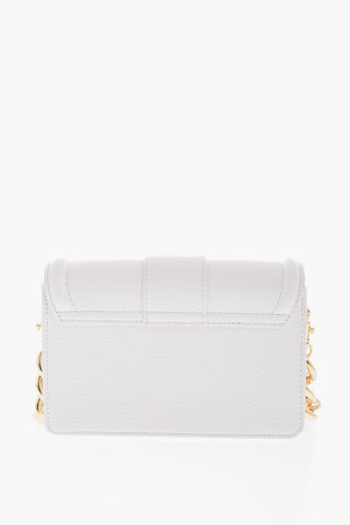 JEANS COUTURE Faux Leather Shoulder Bag with Maxi Golden Buckle 
