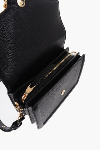  JEANS COUTURE Faux Leather Shoulder Bag with Golden Buckle