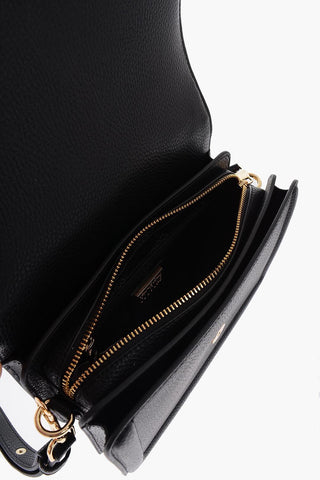  JEANS COUTURE Faux Leather Shoulder Bag with Golden Buckle