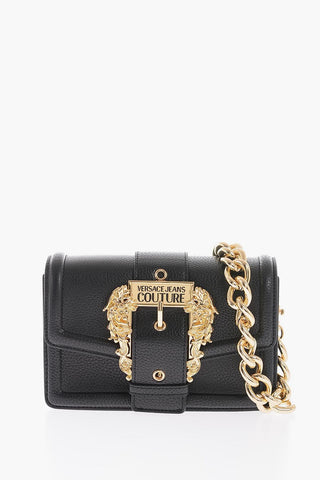 JEANS COUTURE Borsa a Spalla in Ecopelle con Maxi Fibbia Dorata