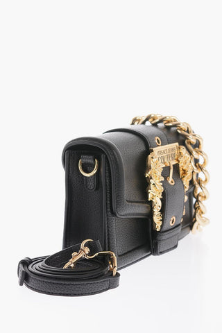 JEANS COUTURE Borsa a Spalla in Ecopelle con Maxi Fibbia Dorata