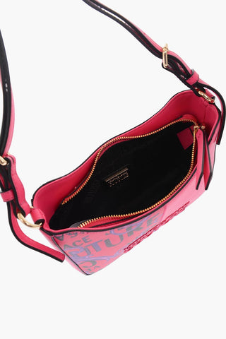 JEANS COUTURE Borsa a Spalla a Motivo Barocco con Logo in Rilievo