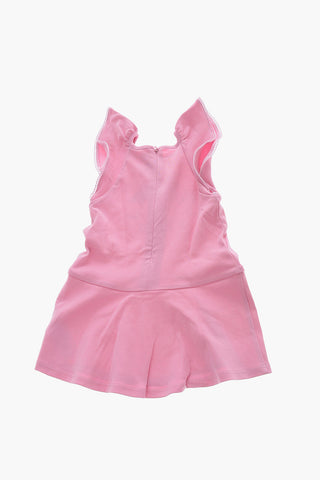 Ruffle Sleeve Cotton Dress