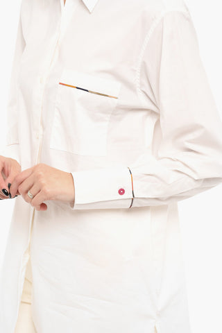 Camicia A Maniche Lunghe Con Taschino