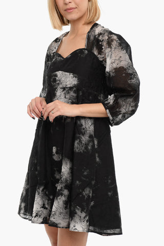 Heart-shaped Neckline JIMEA Embroidered Dress