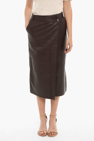 Leather MONICA Wallet Longuette Skirt