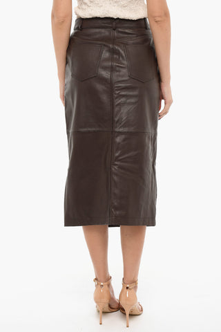 Leather MONICA Wallet Longuette Skirt