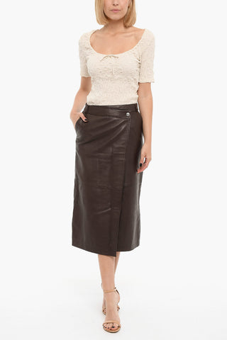 Leather MONICA Wallet Longuette Skirt