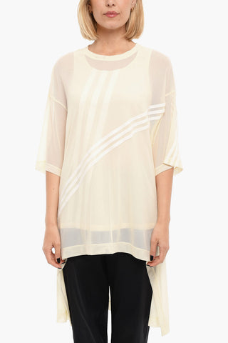 ADIDAS Double Layer Asymmetric MESH Short Sleeved T-shirt