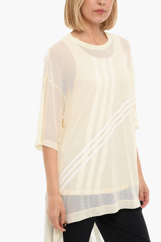 ADIDAS Double Layer Asymmetric MESH Short Sleeved T-shirt
